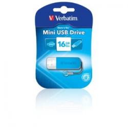 Verbatim 16GB Mini USB Flash Drive - Blue