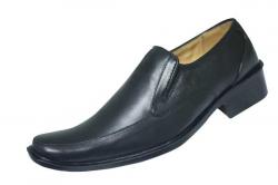 Plain Simple Black College Shoe (SS-M752)