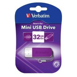 Verbatim 32GB Mini USB Flash Drive - Violet