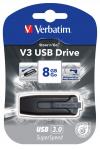 Verbatim Store 'n' Go V3 USB 3.0 Flash Drive - 8GB (Gray)