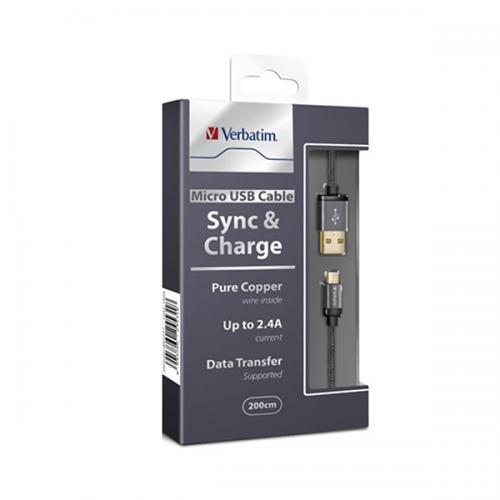 Verbatim 200cm Micro USB MFI Lightening Cable - (VTM-64708)