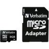Verbatim Micro SDHC card 8 GB Verbatim Class 4 incl. SD adapter - (VTM-44004)