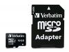 Verbatim 44082 16GB Class 10 Micro SDHC with Adapter - (VTM44010)