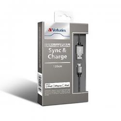 Verbatim Metallic Charge & Sync Lightning Cable - Silver 120cm - (VTM-64531)