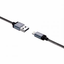 Verbatim Metallic Charge & Sync Lightning Cable - Black 120cm - (VTM-64530)