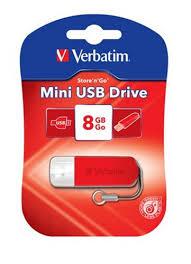Verbatim 8GB Mini USB Flash Drive - Red