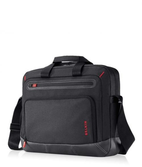 Belkin Case TPLD PU-LTHR Poly Laptop 16" Swift Black/Red (F8N509qeC00)