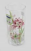 Flower Print Long Plain Juice Glass Set - 6 Pieces (GW-WG-008)