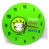 Green Happy Smiley Wall Clock - (ARCH-417)