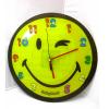 Green Wink Smiley Wall Clock - (ARCH-418)