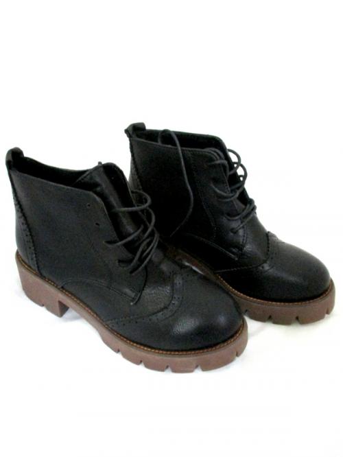 Ladies Fashionable Winter Ankle Short Shoes Lace-up Boots