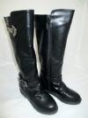New Brand Black Genuine Leather Winter Long Riding Boots