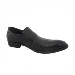 Men's Dark Black Shiny Party Shoes - (ST-049)