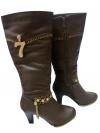 Ladies Leather Dark Brown Boot