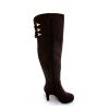 Ladies Brown Long Boot with Zipper