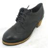 Black Short Heel Women Oxford Shoes