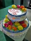 2 Decker Flower Deco Cake