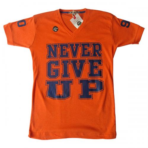 Never Give Up Printed Men's T-Shirt - (EC-036)