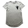 Grey & Black Long Printed T-Shirt - (EC-046)