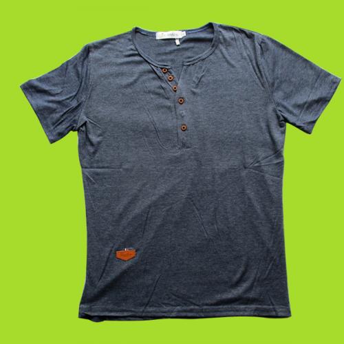 Cotton Bluish Grey T-Shirt - (EC-068)