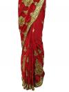 Red Embroidery Saree - (AE-013)