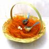 Nice Couple Artificial Handmade Birds Fake in Natural Hay Nest Gift - (ARCH-449)