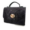 Black Shiny Side Bag For Ladies - (LAC-021)