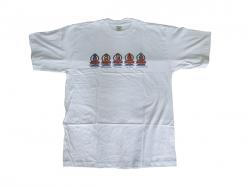 White T-Shirts (Panche Buddha) - 100% Cotton