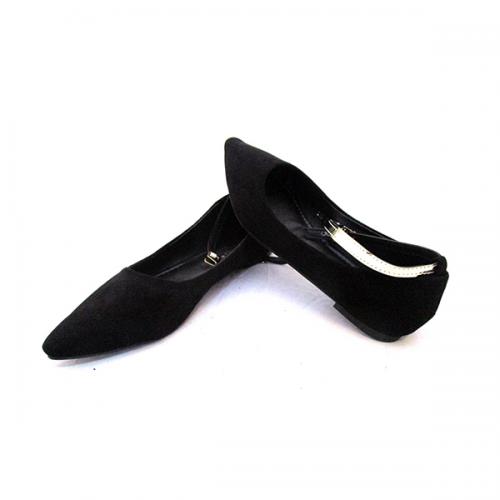 Black Fashionable Pointed Close Shoes For Ladies - (MS-033)