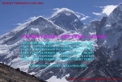 Nepal Best Trekking Cost 2014