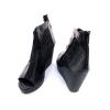Gorgeous Black Net Wedge Heel With Zip For Ladies - (MS-039)