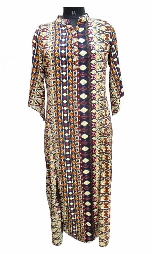 Silk Long Dress - Plus Size - (WM-004)