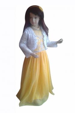 Lemon Yellow Flare & Embroidered Top - (JK-090)