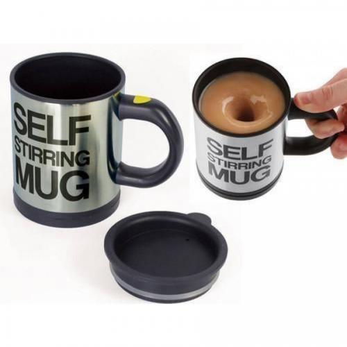 Self-stirring mug