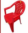 Comfortable Red Plastic Chair - Large - (UT-007)
