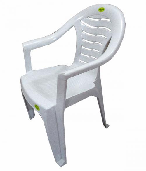 Comfortable Marble White Plastic Chair - Large - (UT-008)