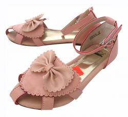 Pink Fashionable Flat Sandal For Kids - (CN-009)