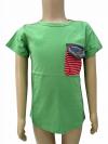Green Cotton T-Shirt With Pocket - (CN-063)