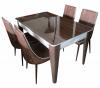 4 Seater Dinning Table Set With Glass Top - (FO-004)