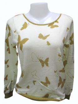 Butterfly Printed Full Sleeve T-Shirt - (EZ-009)