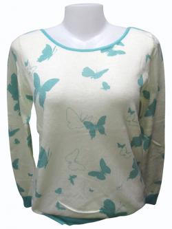 Butterfly Printed Full Sleeve T-Shirt - (EZ-010)