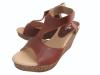 Brown Wedge Heel Sandals For Ladies - (WM-0054)