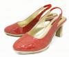 Red Front Closed Ladies Shoes - (120)