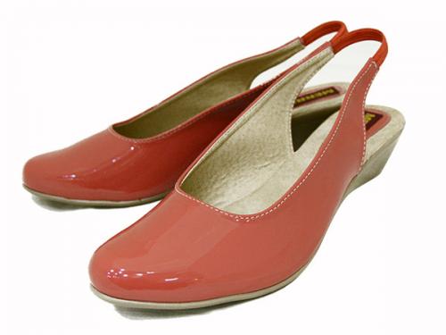 Peach Color Front Closed Ladies Shoes - (051)