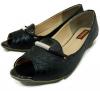 Black Front Open Shoes For Ladies - (1823)
