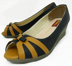 Black Fashionable Front Open Shoes For Ladies - (1805)