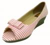 Pink-White Front Open Shoes For Ladies - (1810)