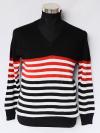 V Neck Sweater With Stripes - (TP-320)