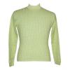 Ladies Ribbed Mock Neck All Over Cable Sweater - (NEP-009)