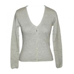 Ladies V-Neck Cardigan Twin Set with High Neck - (NEP-016)